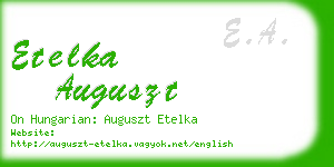 etelka auguszt business card